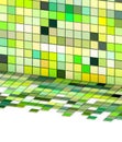 3d mixed green tiled wall floor pavement Royalty Free Stock Photo