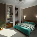 3d modern comfort bedroom