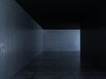 3d modern indoor, empty corridor Royalty Free Stock Photo