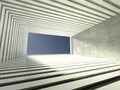 3d modern indoor, empty corridor