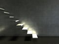 3d modern interior, stairs Royalty Free Stock Photo