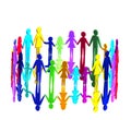 3D - Multicultural community Royalty Free Stock Photo