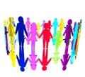 3D - Multicultural community Royalty Free Stock Photo