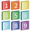 3D number sign icons