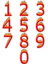 3D Numbers on Fire Royalty Free Stock Photo
