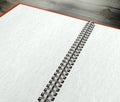 3d open blank notebook on desk paper texture