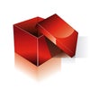 3D Open Red Shipping Box Royalty Free Stock Photo