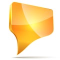 3d orange speech bubble Royalty Free Stock Photo