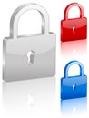 3D padlock symbol Royalty Free Stock Photo