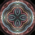 3d pastel fractal mandala