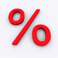 3d percent sign