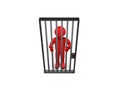 3D Person as Prisoner Royalty Free Stock Photo