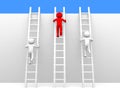 3d person climbing ladders