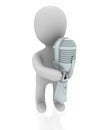 3d person with microphone
