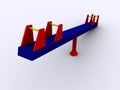 3d PlaySeesaw Royalty Free Stock Photo