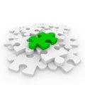 3d puzzle green white