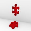 3d puzzle red wall
