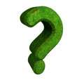 3d question mark in green grass