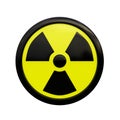 3D Radiation Sign Royalty Free Stock Photo