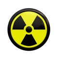 3D Radiation Sign