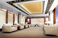 3d reception room rendering