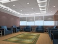 3d reception room rendering