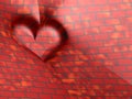 3D red brick heart Royalty Free Stock Photo