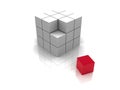 3d red CUBE