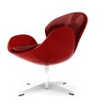 3d red leather armchair, isolated on white Royalty Free Stock Photo