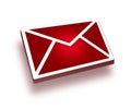 3d red mail icon Royalty Free Stock Photo