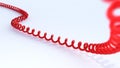 3D red phone cord