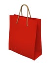 3d Red shopping bag icon isolated Royalty Free Stock Photo