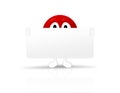 3D red smiley Royalty Free Stock Photo
