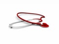 3d red stetoscope Royalty Free Stock Photo