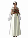 3D Render Bride Bridal Fashion Royalty Free Stock Photo