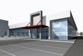 3D render of business center