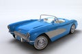 A 3D render of a Chevrolet Corvette 1957 Royalty Free Stock Photo