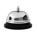 3d render of chrome reception bell