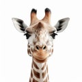 3d Render Of Giraffe Face On White Background