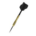 3d render of gold and black dart on white Royalty Free Stock Photo