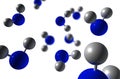 3D Render H2O Molecules