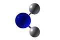 3D Render H2O Molecules