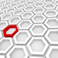 3d Render of a Hexagonal Background