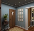 3D render interior of vestibule Royalty Free Stock Photo