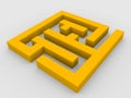 3d render of maze