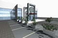 3D render of modern building