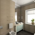 3D render modern interior of bathroom Royalty Free Stock Photo