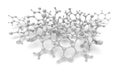 3D render of molecule Royalty Free Stock Photo