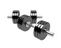 3D render of a pair of dumbbells