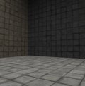 3d render tiled stone empty space